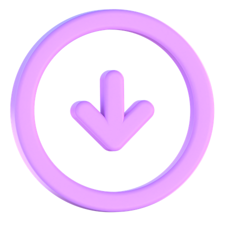 Down Arrow  3D Icon