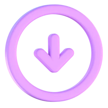 Down Arrow  3D Icon