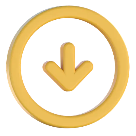 Down Arrow  3D Icon