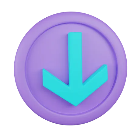 Down Arrow 3 D Icon Contains PNG BLEND GLTF And OBJ Files 3D Icon