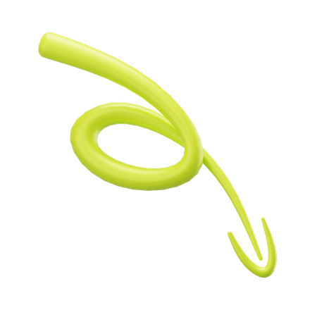 Down Arrow Scribble  3D Icon