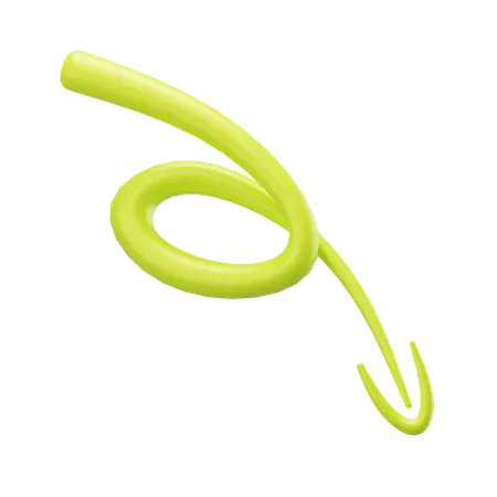 Down Arrow Scribble  3D Icon
