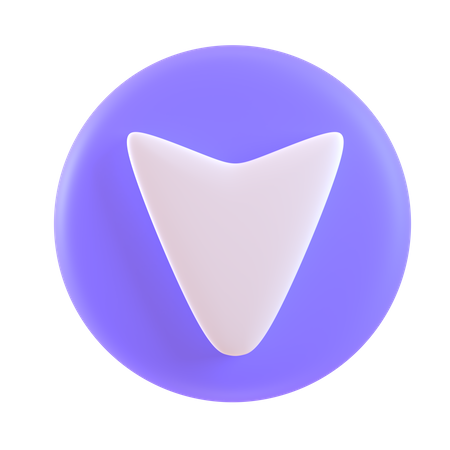 Down Button  3D Icon