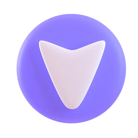 Down Button  3D Icon