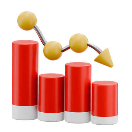 Down Chart  3D Icon