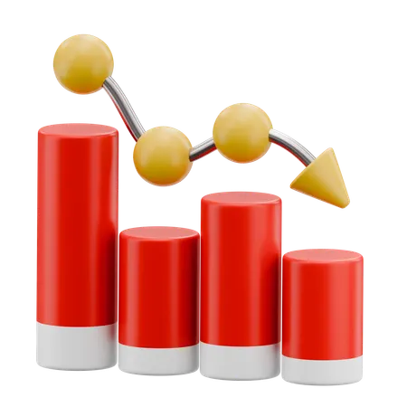 Down Chart  3D Icon