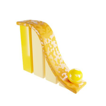Down Chart  3D Icon