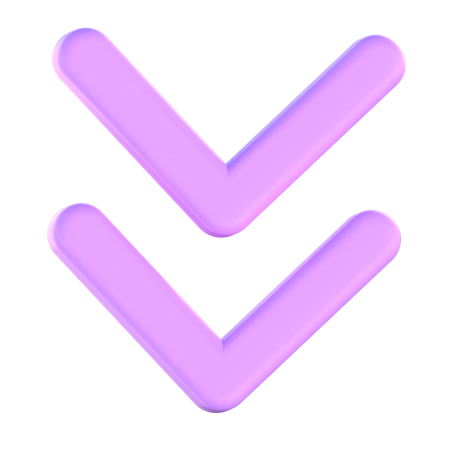 Down Chevron  3D Icon