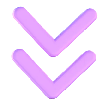 Down Chevron  3D Icon