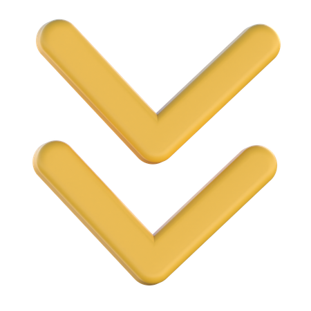 Down Chevron  3D Icon