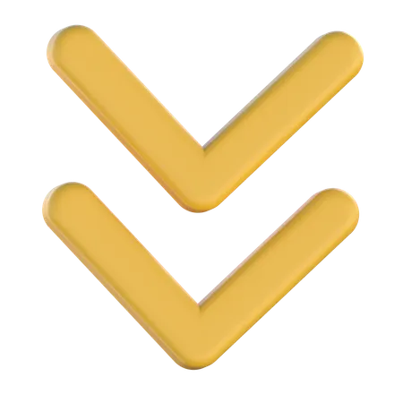 Down Chevron  3D Icon