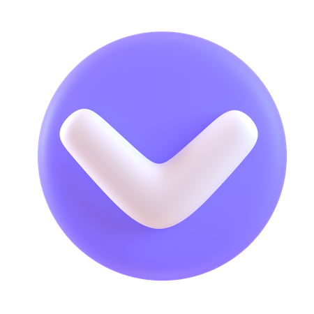 Down Chevron  3D Icon