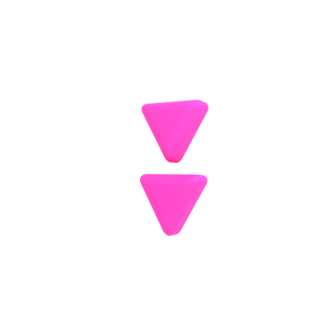 Down Chevron  3D Icon