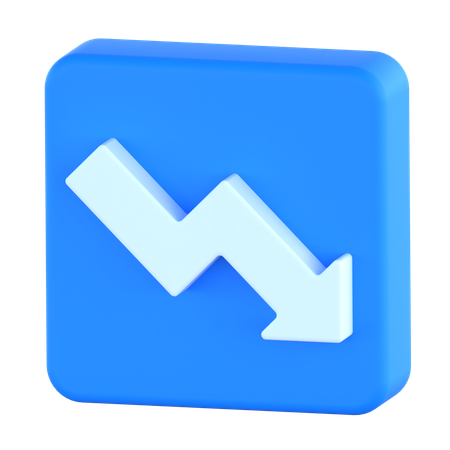 아래쪽 그래프  3D Icon