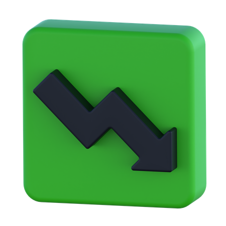 아래쪽 그래프  3D Icon