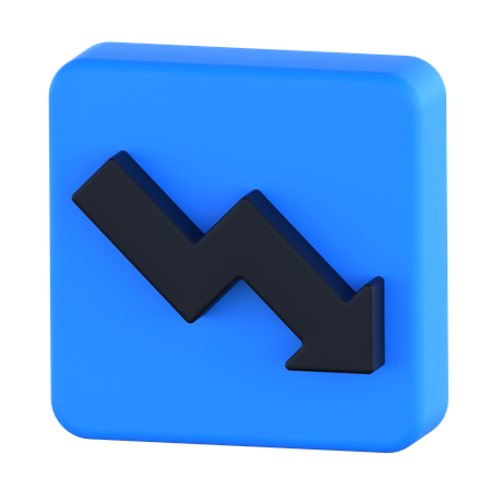 아래쪽 그래프  3D Icon