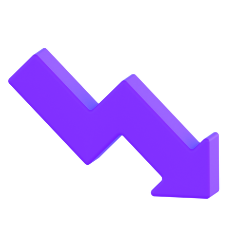 아래쪽 그래프  3D Icon