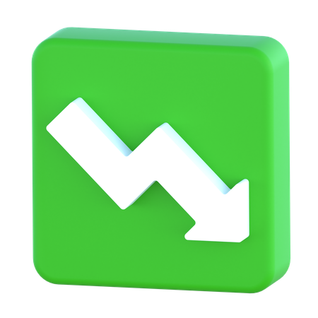 아래쪽 그래프  3D Icon