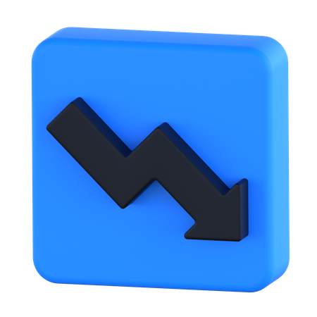 Down Graph  3D Icon