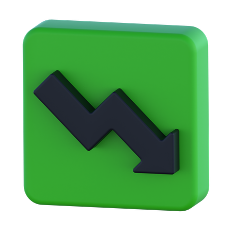 Down Graph  3D Icon