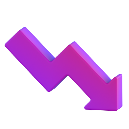 Down Graph  3D Icon