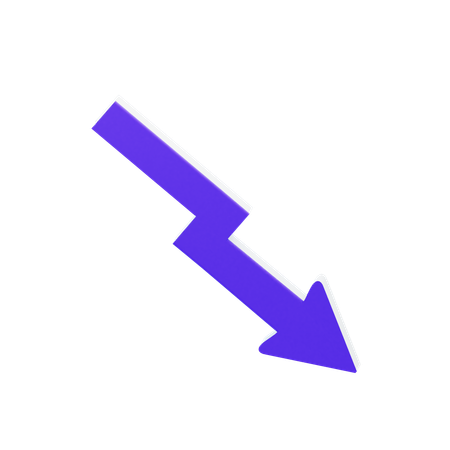 Down Growth  3D Icon