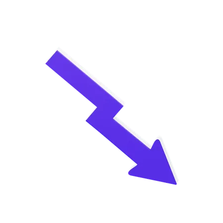 Down Growth  3D Icon
