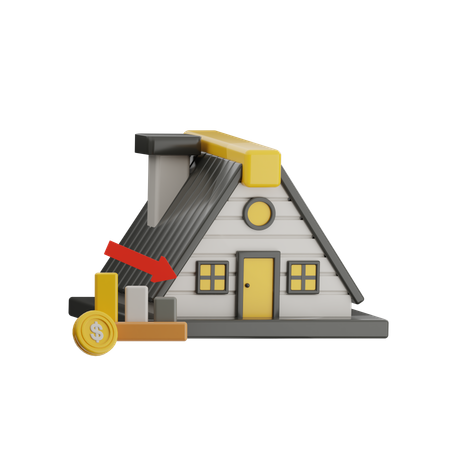 Down Price  3D Icon