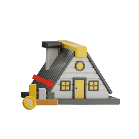 Down Price  3D Icon
