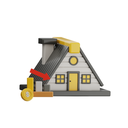 Down Price  3D Icon
