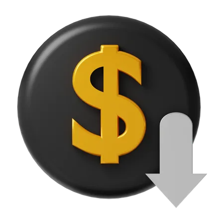 Prices Is Discount Down Prices With Dollar Black Friday 3 D Icon Illustration Vector Happy Shopping With Discount And Hot Sale 3D Icon