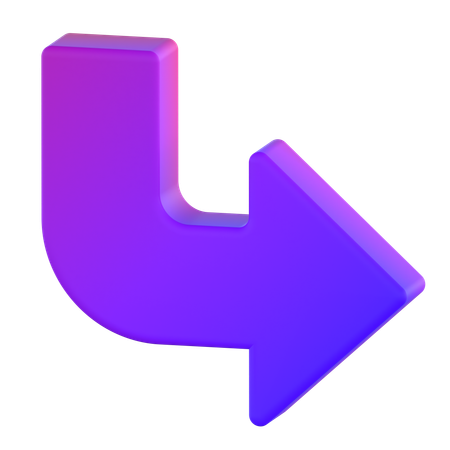 Down Right  3D Icon