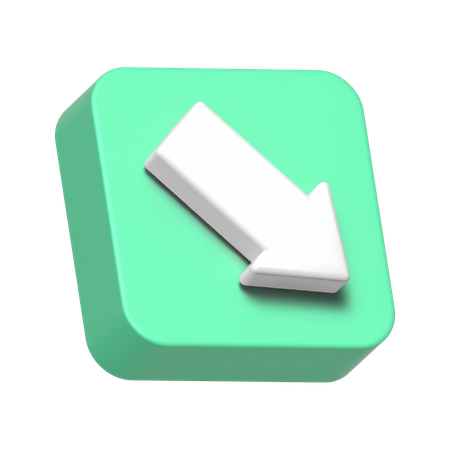 右下矢印  3D Icon