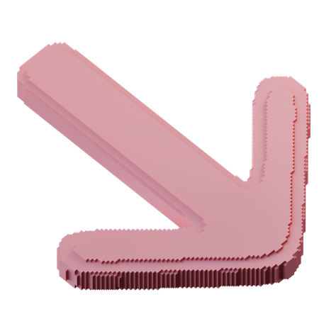Down Right Arrow  3D Icon
