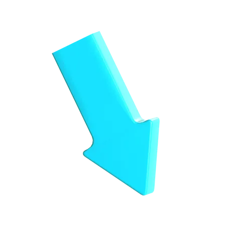 Down Right Arrow  3D Icon