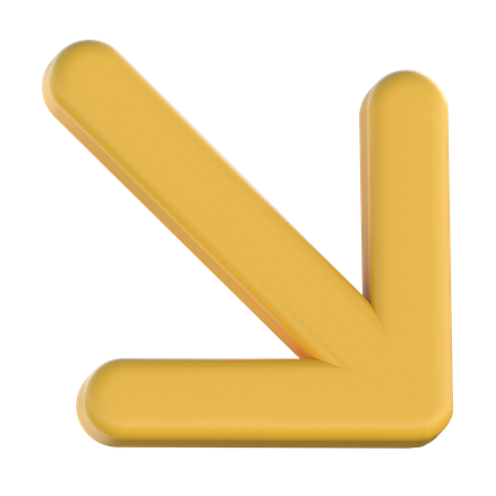 Down Right Arrow  3D Icon