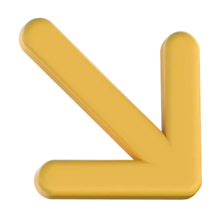 Down Right Arrow  3D Icon