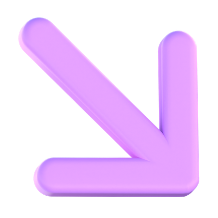 Down Right Arrow  3D Icon
