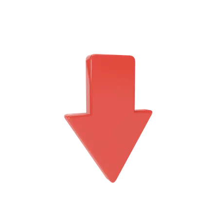 red down arrow transparent