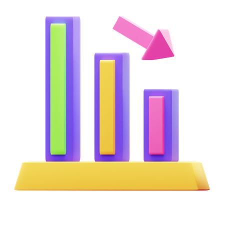 DOWN TREND  3D Icon