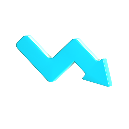 Down Trend Arrow  3D Icon