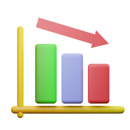 Down Trend Chart  3D Illustration