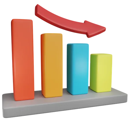 Diagramm zum Leistungsverlust  3D Icon