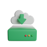 server downloading 3d logo
