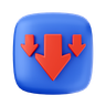 loss arrow 3d logo