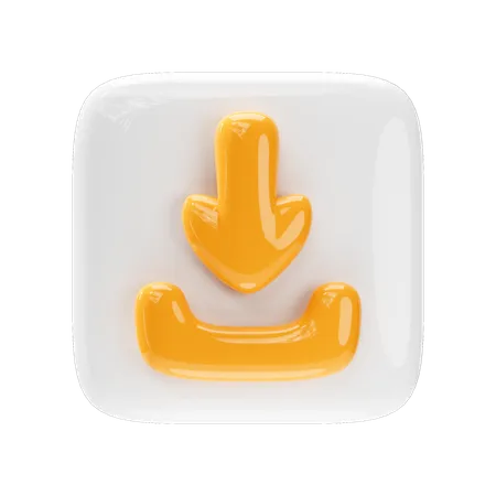 Download Button Icon 3D Icon