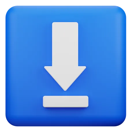 Download Blue Button  3D Icon