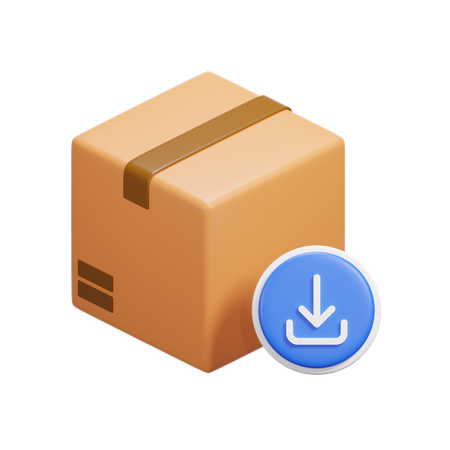 Download Box  3D Icon