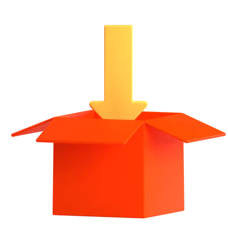 Download Box  3D Icon