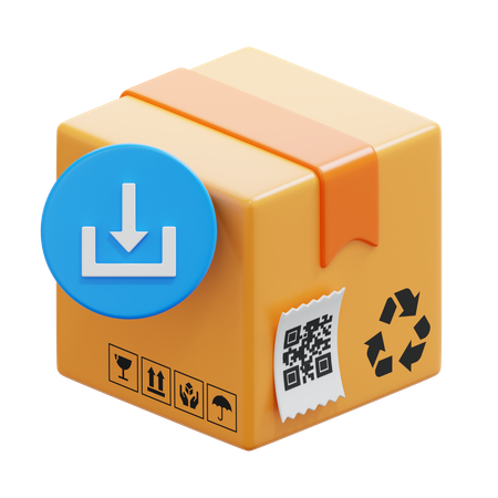 Download Box  3D Icon